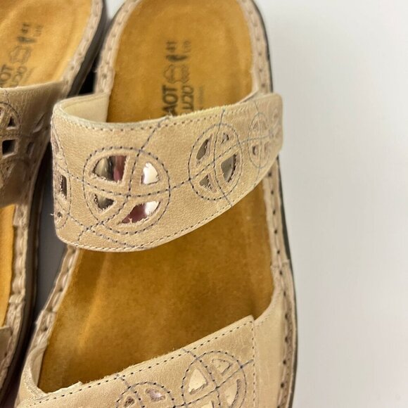 NAOT Sandals Size 41 US 10  Cornet Sandals Beige Leather Two Adjust Strap - Picture 6 of 16